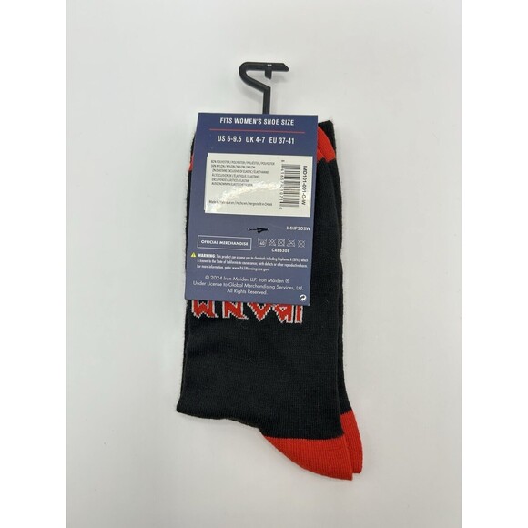 Iron Maiden Killers Socks Fits Women’s US Size 6-9.5 Metal Socks - Picture 6 of 6